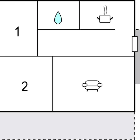 アパート 2 Bedroom Awesome In